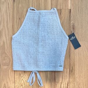 NEW hollister tie up crop top